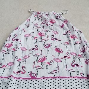 FUN FLAMINGO CROWN & IVY HALTER TANK TOP